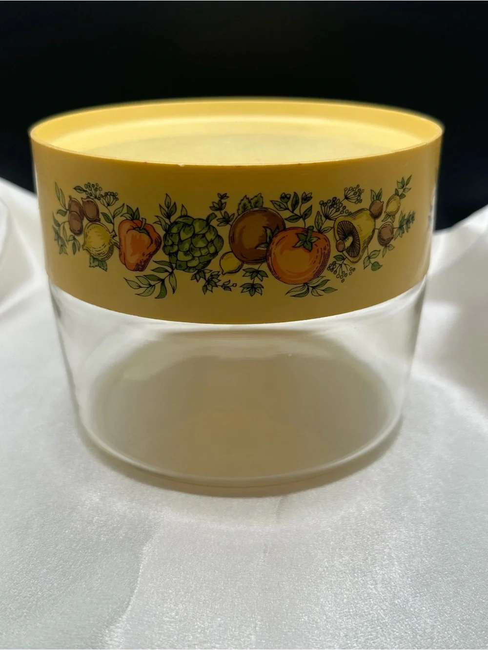 Vintage Pyrex Spice of Life See N Store Glass Storage Canister - Home Kitchen